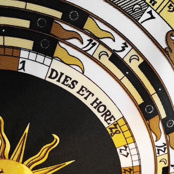 Hermes DIES ET HORE Astrology Carre 40 Petit Silk Twill Scarf - Picture 4 of 12